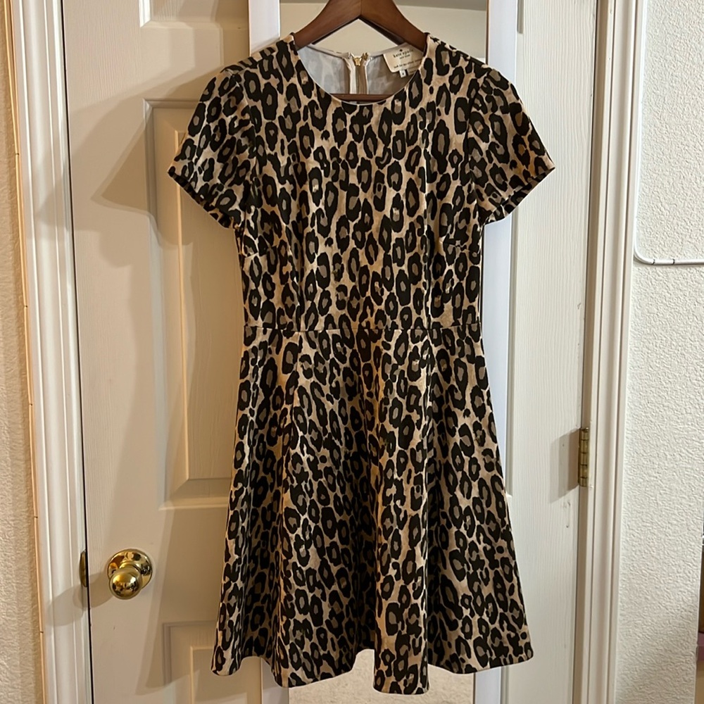 FINAL REDUCTION Short sleeved leopard print Kate Spade dress